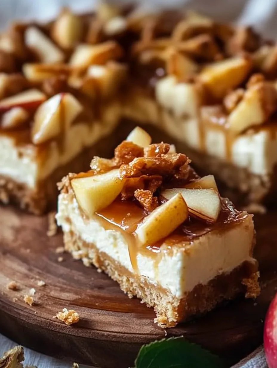 Caramel Apple Cheesecake Bars