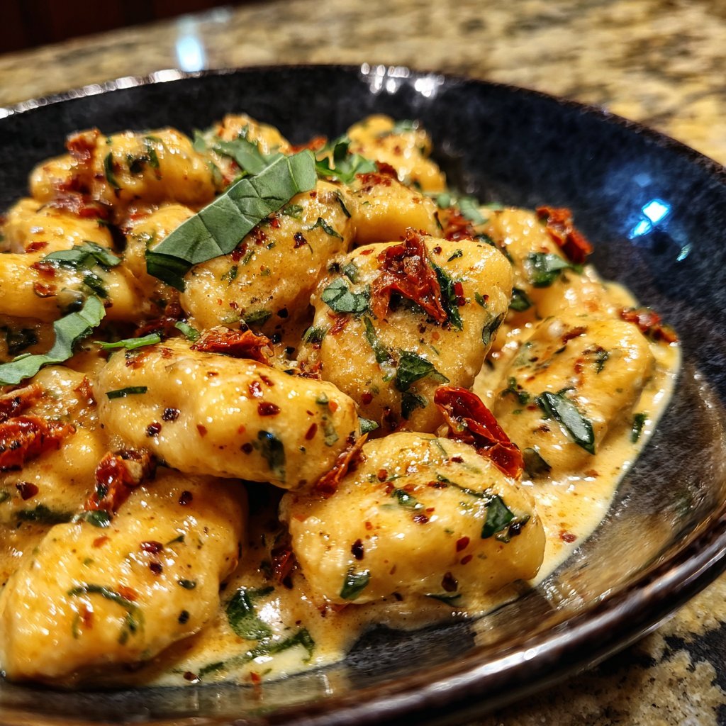 Romantic Creamy Tuscan Gnocchi