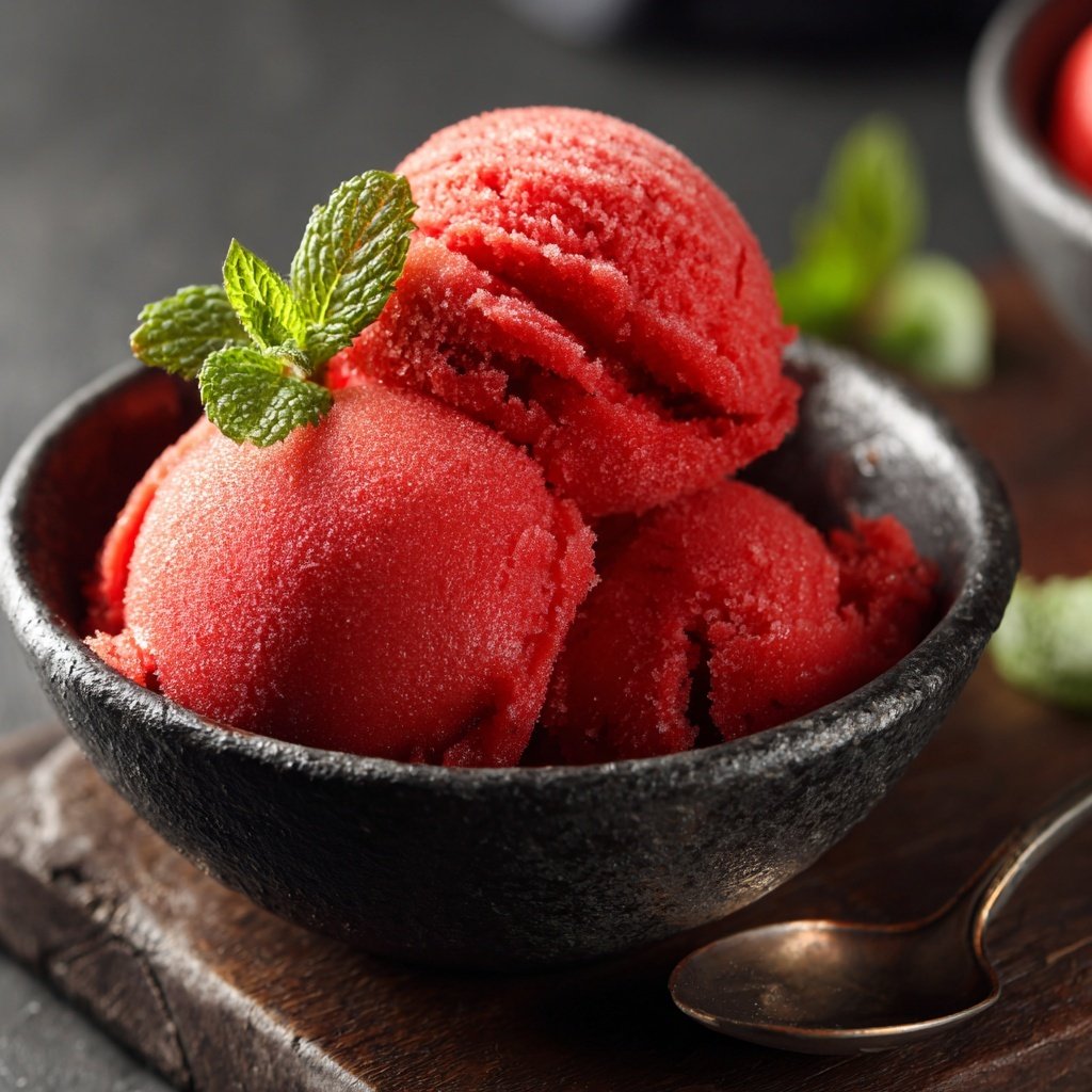 Fresh Strawberry Sorbet