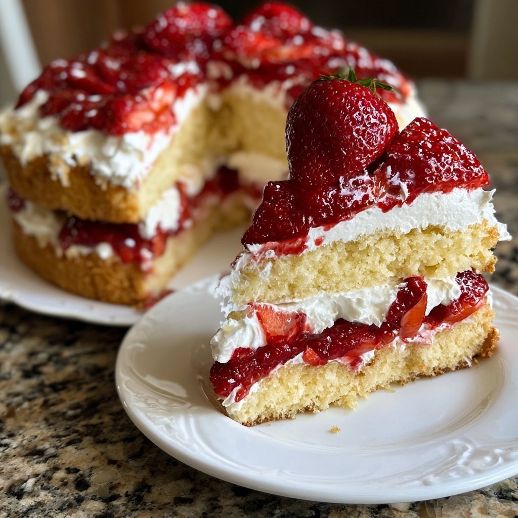 Classic Strawberry Shortcake With Fresh Cream