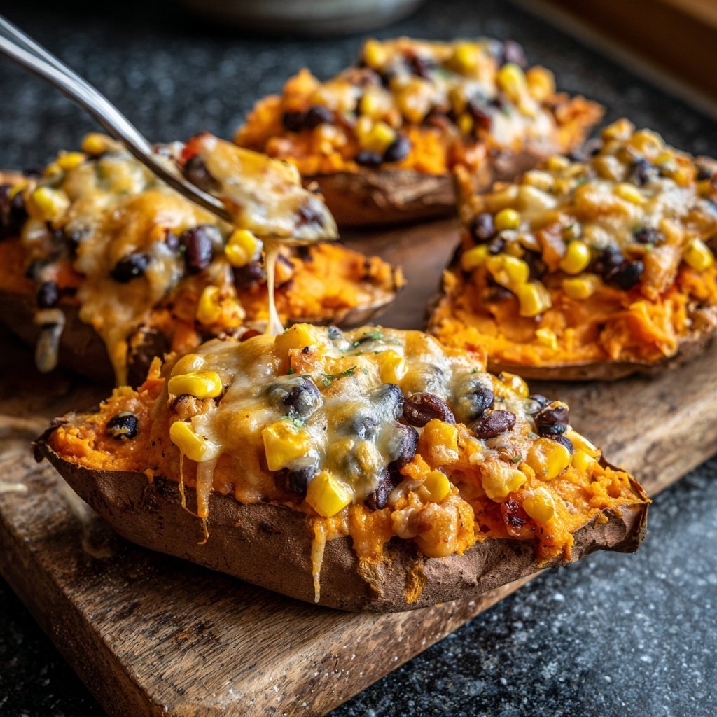 Valentine Dinner Stuffed Sweet Potatoes