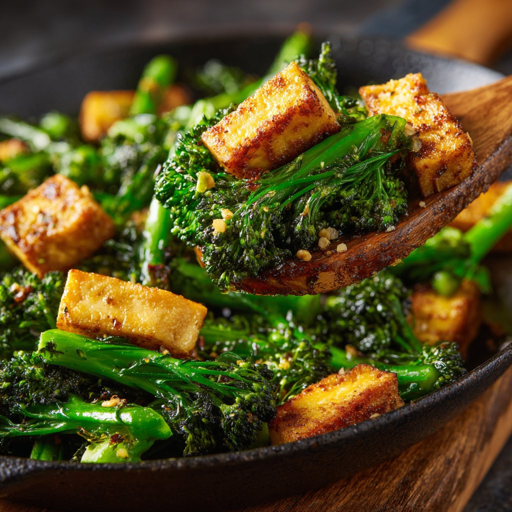 Healthy Dinner Broccoli Tofu Skillet