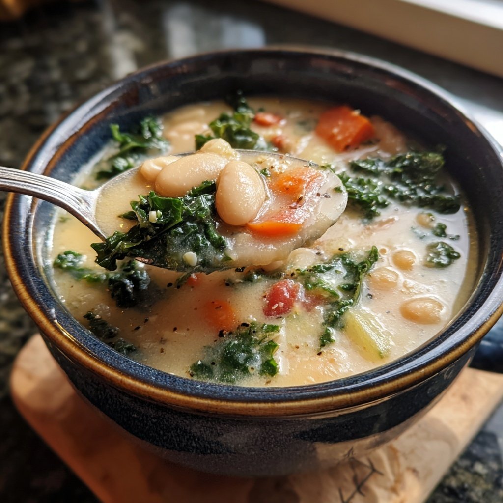 Healthy Crockpot White Bean Soup