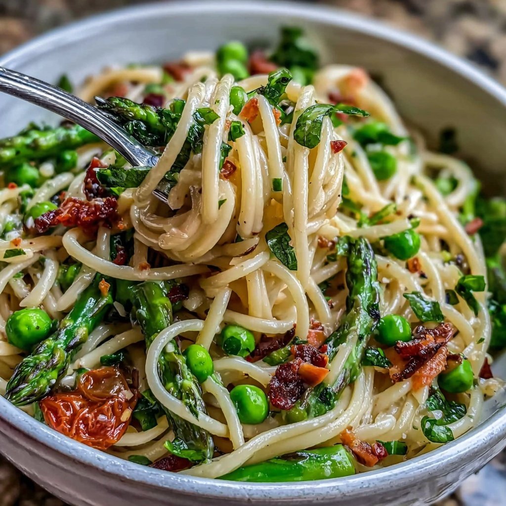 Spring Pasta With Asparagus And Peas