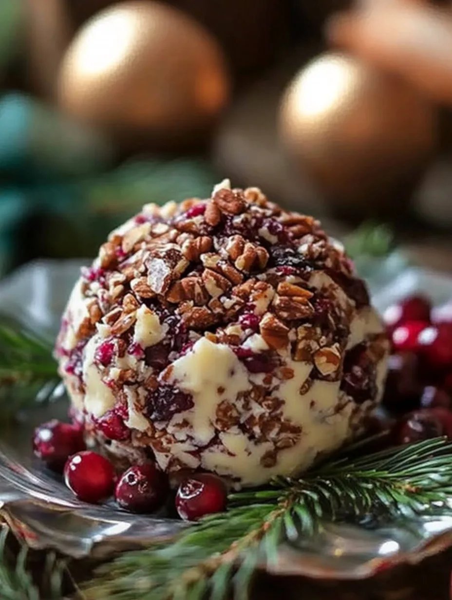 Festive Cranberry and Pecan Cheese Ball