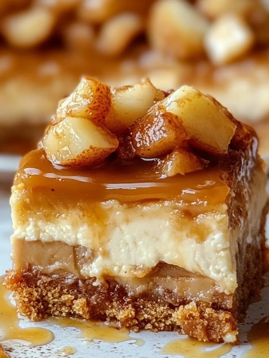 Caramel Apple Cheesecake Bars
