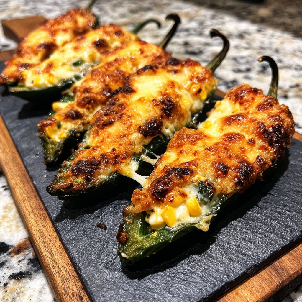 Jalapeno Poppers Stuffed with Corn