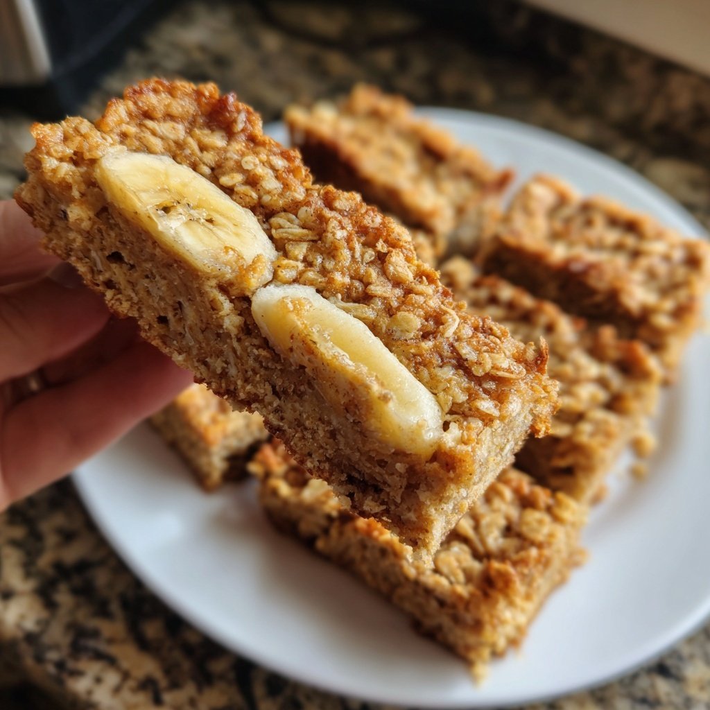 Banana Oat Yogurt Squares