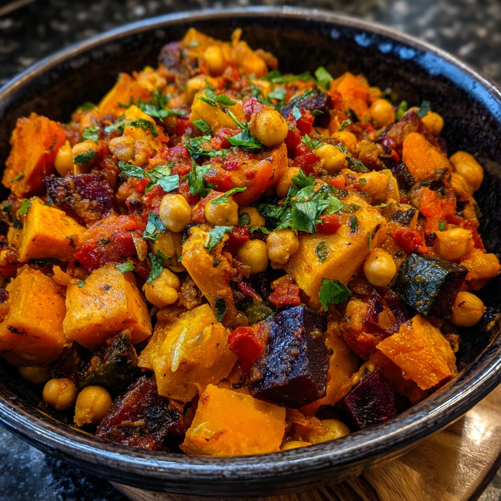 Healthy Crockpot Moroccan Vegetables