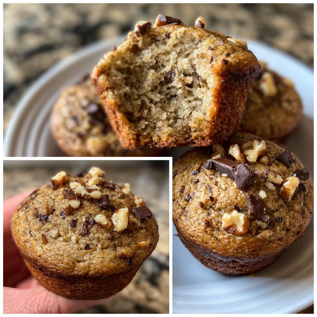 Healthy Banana Oat Muffins