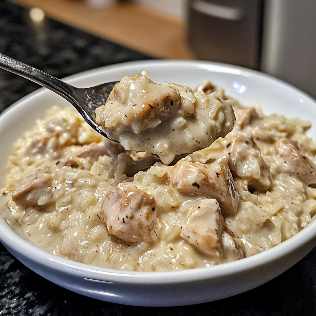Creamy Slow Cooker Chicken and Rice