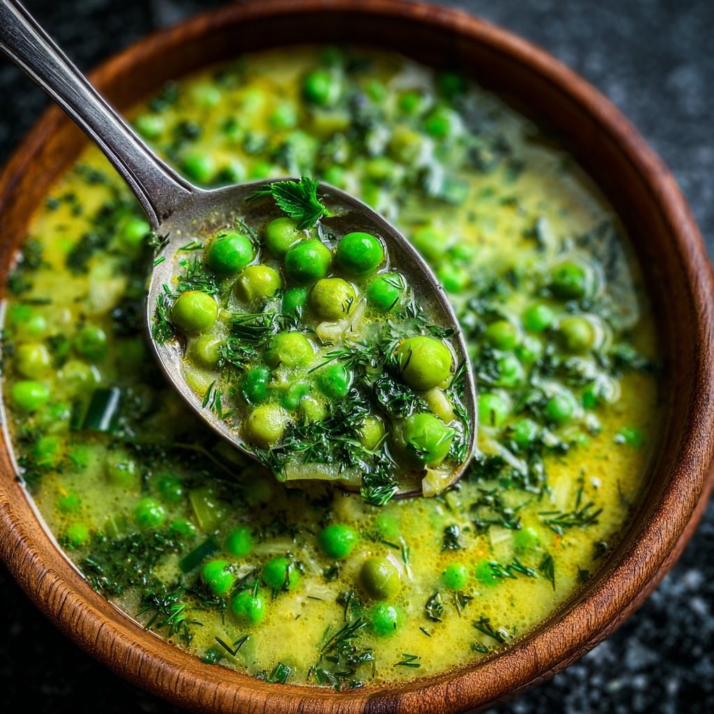 Spring Soup With Peas And Herbs