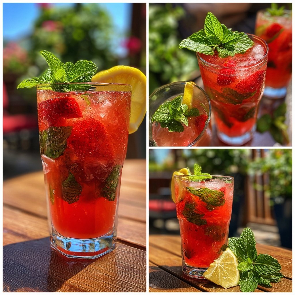 Mint Lemon Strawberry Refresher
