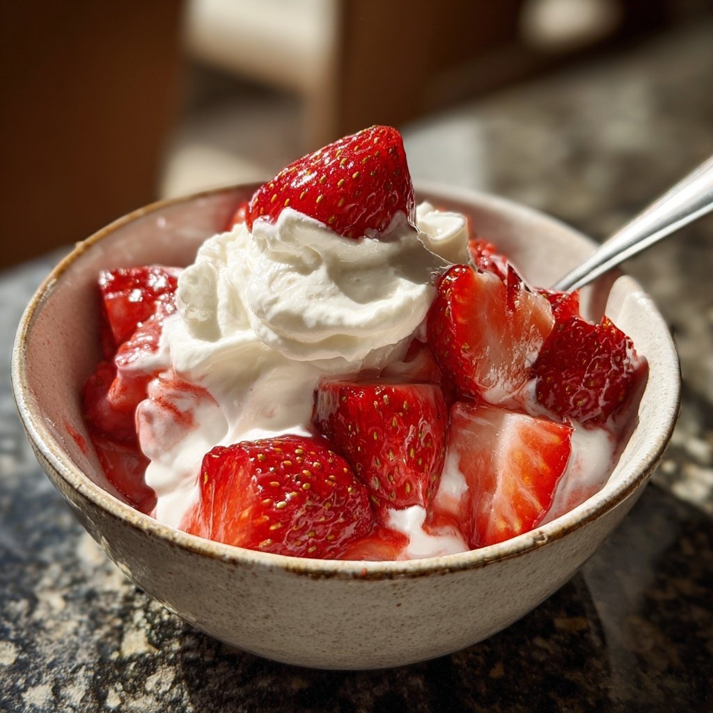 Fresh Strawberry Yogurt Dessert